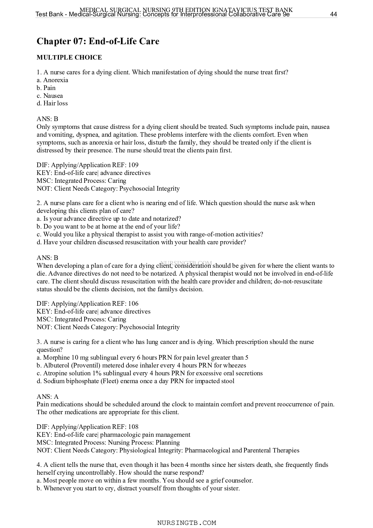 Preview image for Chapter 07: End-of-Life Care